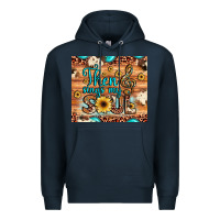 Navy then sings my soul treble clef Premium Hoodie - JahusDesignShop