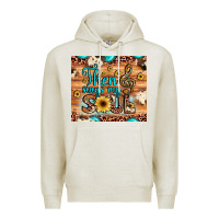 Oatmeal Heather then sings my soul treble clef Premium Hoodie - JahusDesignShop