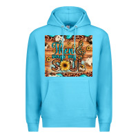 Ocean Blue then sings my soul treble clef Premium Hoodie - JahusDesignShop