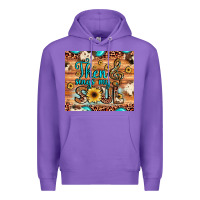 Purple then sings my soul treble clef Premium Hoodie - JahusDesignShop