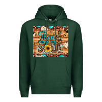 Sports Green then sings my soul treble clef Premium Hoodie - JahusDesignShop