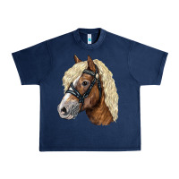Navy Haflinger Avelignese Horse Urban Heavy Tee - LillyAllenDesigns