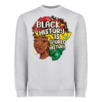 Heather Grey black history is world history Heavyweight Sweatshirt - MaliasSmallBusiness