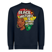 Navy black history is world history Heavyweight Sweatshirt - MaliasSmallBusiness