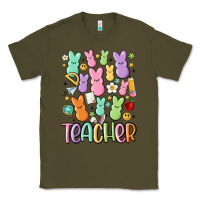 Army Green teacher bunny's Classic Tee - MaliasSmallBusiness