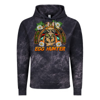 Cloud Black easter egg hunter  rabbit rainbow Vintage Hoodie - BarkalooDesign