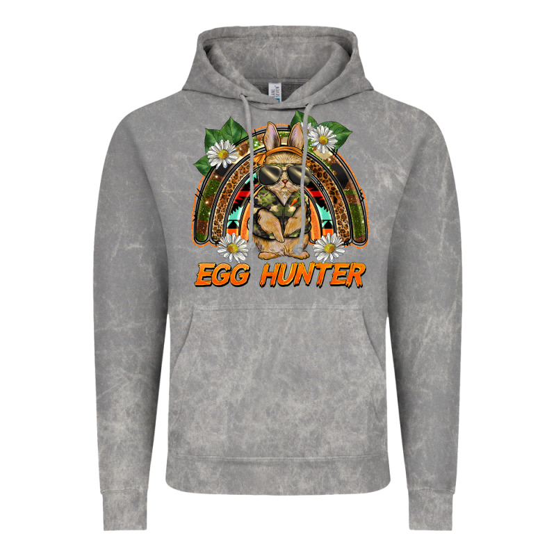 Easter Egg Hunter  Rabbit Rainbow Vintage Hoodie by BarkalooDesign | Teevron