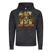 Vintage Black easter egg hunter  rabbit rainbow Vintage Hoodie - BarkalooDesign
