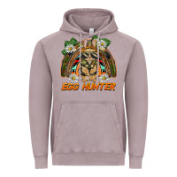Vintage Zinc easter egg hunter  rabbit rainbow Vintage Hoodie - BarkalooDesign
