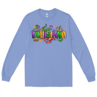 Colony Blue mardi gras louisiana Long Sleeve Tee - MaliasSmallBusiness
