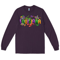 Plum mardi gras louisiana Long Sleeve Tee - MaliasSmallBusiness