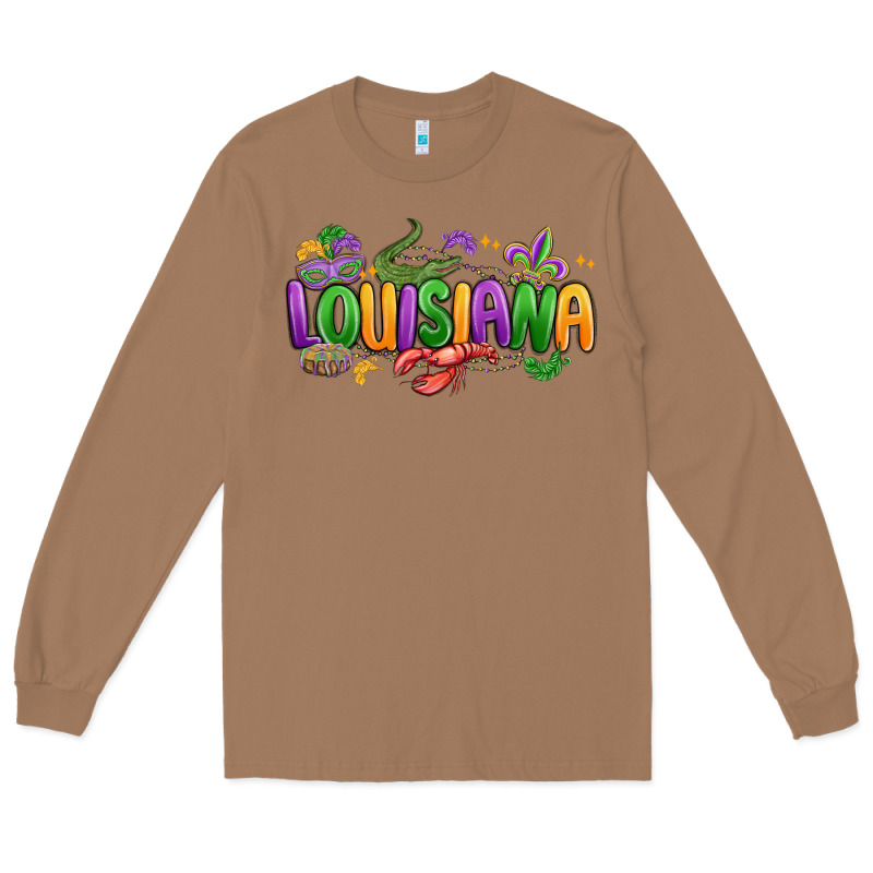 Mardi Gras Louisiana Long Sleeve Tee by MaliasSmallBusiness | Teevron