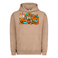 Pigment Burro Thanksgiving Coffee Cups Urban Hoodie - FaDigitalArtStudio