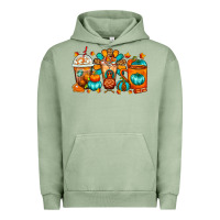 Pigment Oil Green Thanksgiving Coffee Cups Urban Hoodie - FaDigitalArtStudio
