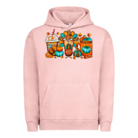 Pigment Salmon Thanksgiving Coffee Cups Urban Hoodie - FaDigitalArtStudio