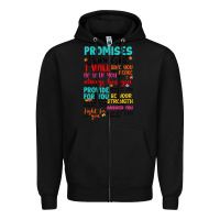 Black promises from god Zipper Hoodie - Artiststas