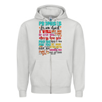 Dove Grey promises from god Zipper Hoodie - Artiststas