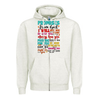 Oatmeal Heather promises from god Zipper Hoodie - Artiststas