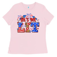 Bubblegum Pink Let's get lit 4th of July Ladies Tee - Neo Western