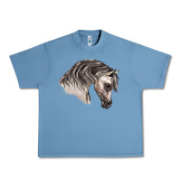 Pebble Blue Arabian Horse Urban Heavy Tee - LillyAllenDesigns