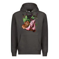 Smoke Cowgirl boots hat horns cactus Premium Hoodie - HowdyJamesFarm
