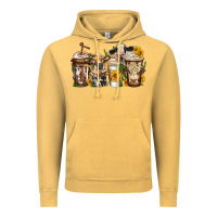 Vintage Mustard cows coffee cups Vintage Hoodie - Jasminsmagicworld