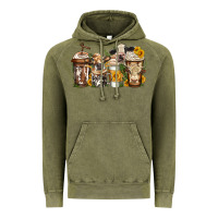 Vintage Olive cows coffee cups Vintage Hoodie - Jasminsmagicworld