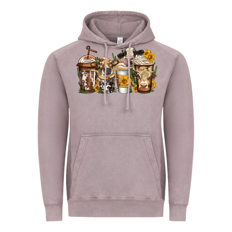 Cows Coffee Cups Vintage Hoodie by Jasminsmagicworld | Teevron