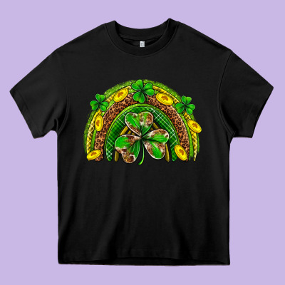 St. Patrick's Day Rainbow Heavy Core Tee Designed By Neo Western