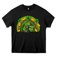 Black St. Patrick's Day rainbow Heavy Core Tee - Neo Western