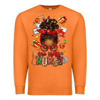 Carrot one merry nurse afro messy bun Premium Sweatshirt - texasbilliewilder