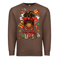 Chestnut one merry nurse afro messy bun Premium Sweatshirt - texasbilliewilder