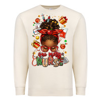Sandshell one merry nurse afro messy bun Premium Sweatshirt - texasbilliewilder