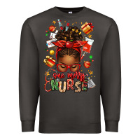 Smoke one merry nurse afro messy bun Premium Sweatshirt - texasbilliewilder