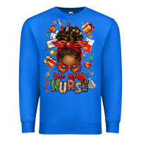 True Royal one merry nurse afro messy bun Premium Sweatshirt - texasbilliewilder