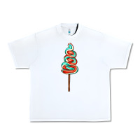 White bluered lollipop Urban Heavy Tee - AdoDesignShop