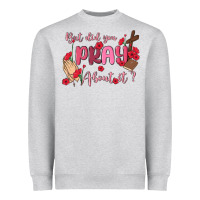 Heather Grey but did you pray about it Heavyweight Sweatshirt - MaliasSmallBusiness
