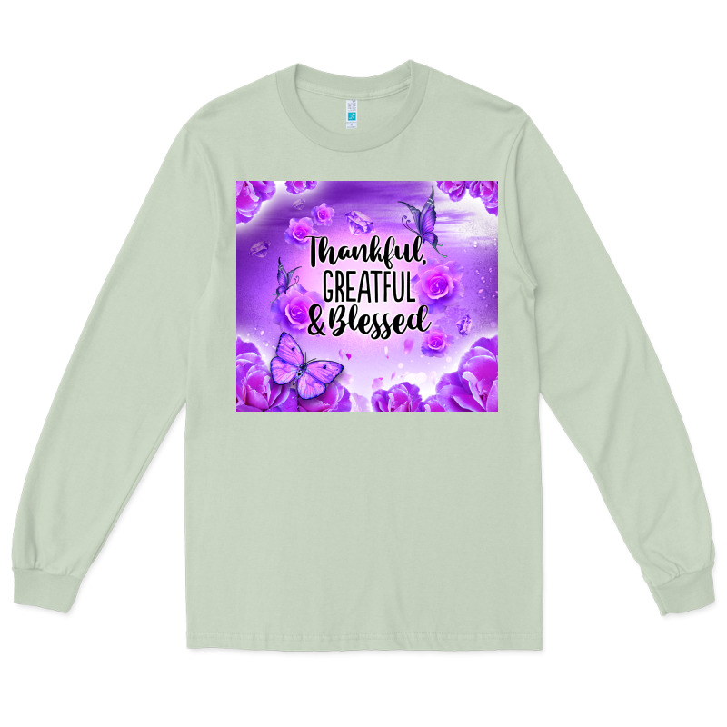 Thankful Greatful Blessed Long Sleeve Tee by NancyCooperArtShop | Teevron