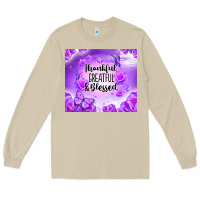 Mushroom thankful greatful blessed Long Sleeve Tee - NancyCooperArtShop