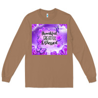 Toasted Coconut thankful greatful blessed Long Sleeve Tee - NancyCooperArtShop