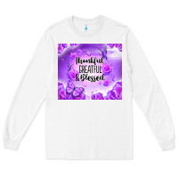 White thankful greatful blessed Long Sleeve Tee - NancyCooperArtShop