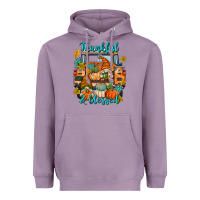 Lavender Thankful Blessed Heavyweight Hoodie - texasbilliewilder