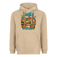Mushroom Thankful Blessed Heavyweight Hoodie - texasbilliewilder