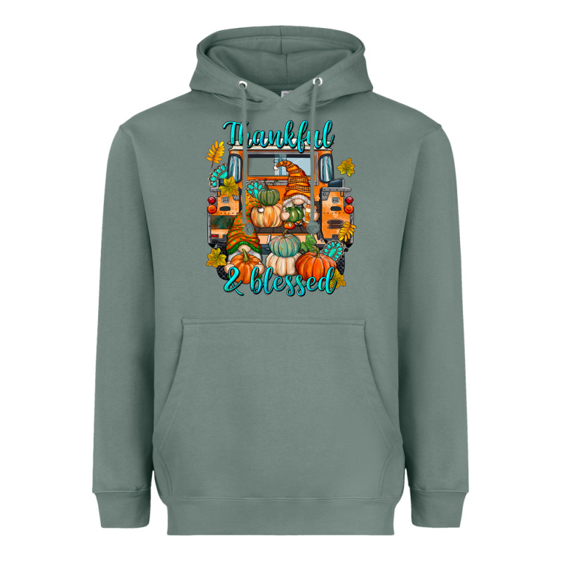 Thankful Blessed Heavyweight Hoodie by texasbilliewilder | Teevron