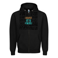 Black mama it s okay Zipper Hoodie - Artiststas