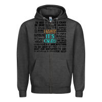 Charcoal Heather mama it s okay Zipper Hoodie - Artiststas