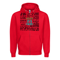 Red mama it s okay Zipper Hoodie - Artiststas