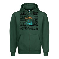 Sports Green mama it s okay Zipper Hoodie - Artiststas