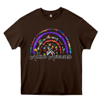 Chocolate Brown autism awareness Heavy Core Tee - SublimationCraftShop