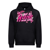 Black Not all heroes wear capes Cancer Awareness Urban Hoodie - FaDigitalArtStudio